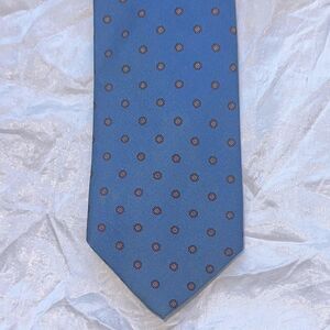 Vintage 80s J.‎ Anthony’s Blue Tiny Paisley Print Silk Tie